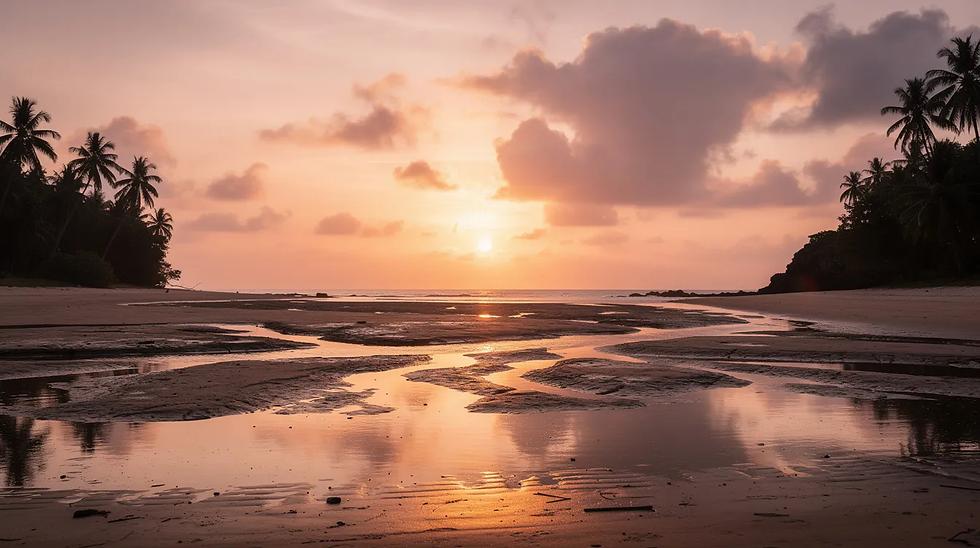 Sunset over Koh Phangan's west coast