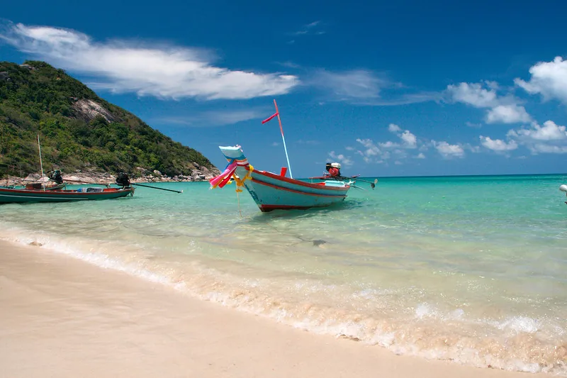 Longtail boat at Bottle Beach in Koh Phangan