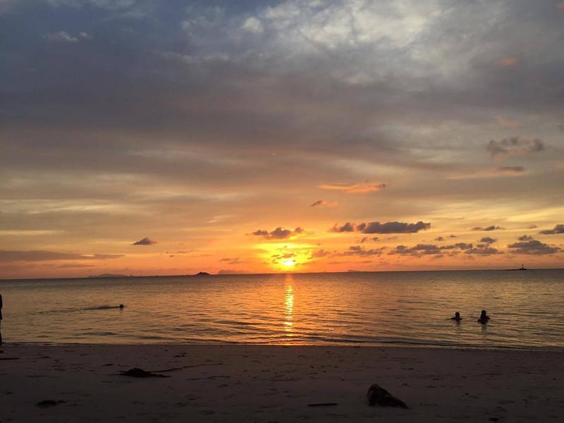 People gathering at Zen Beach to watch the sunset in Koh Phangan